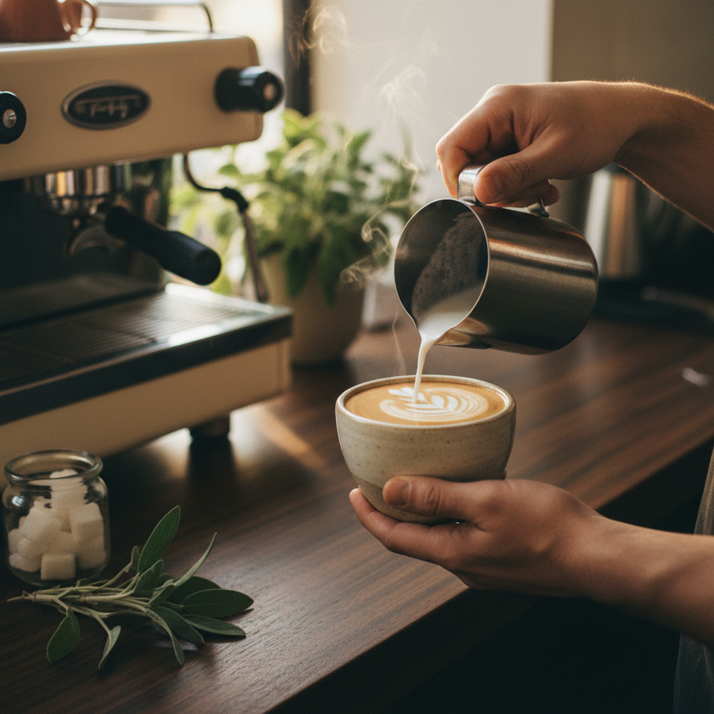 Cappuccino mit Latte Art