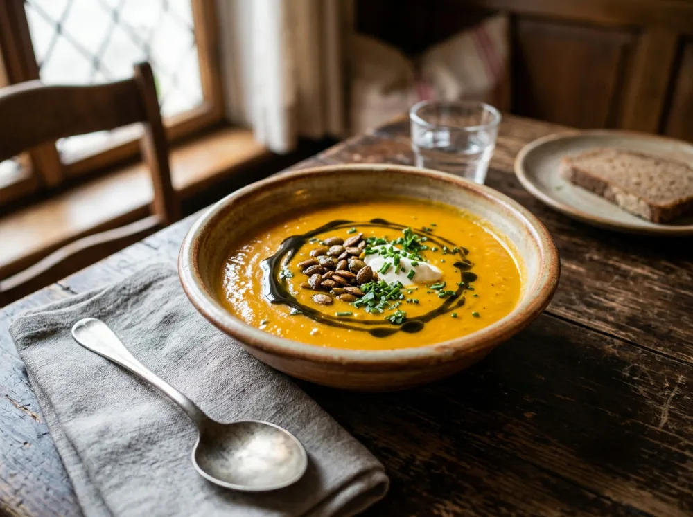 Kürbissuppe mit Kernöl